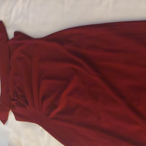 OFF-THE-SHOULDER STRETCH CREPE RUCHED BRIDESMAID DRESS - Picture 6 of 13